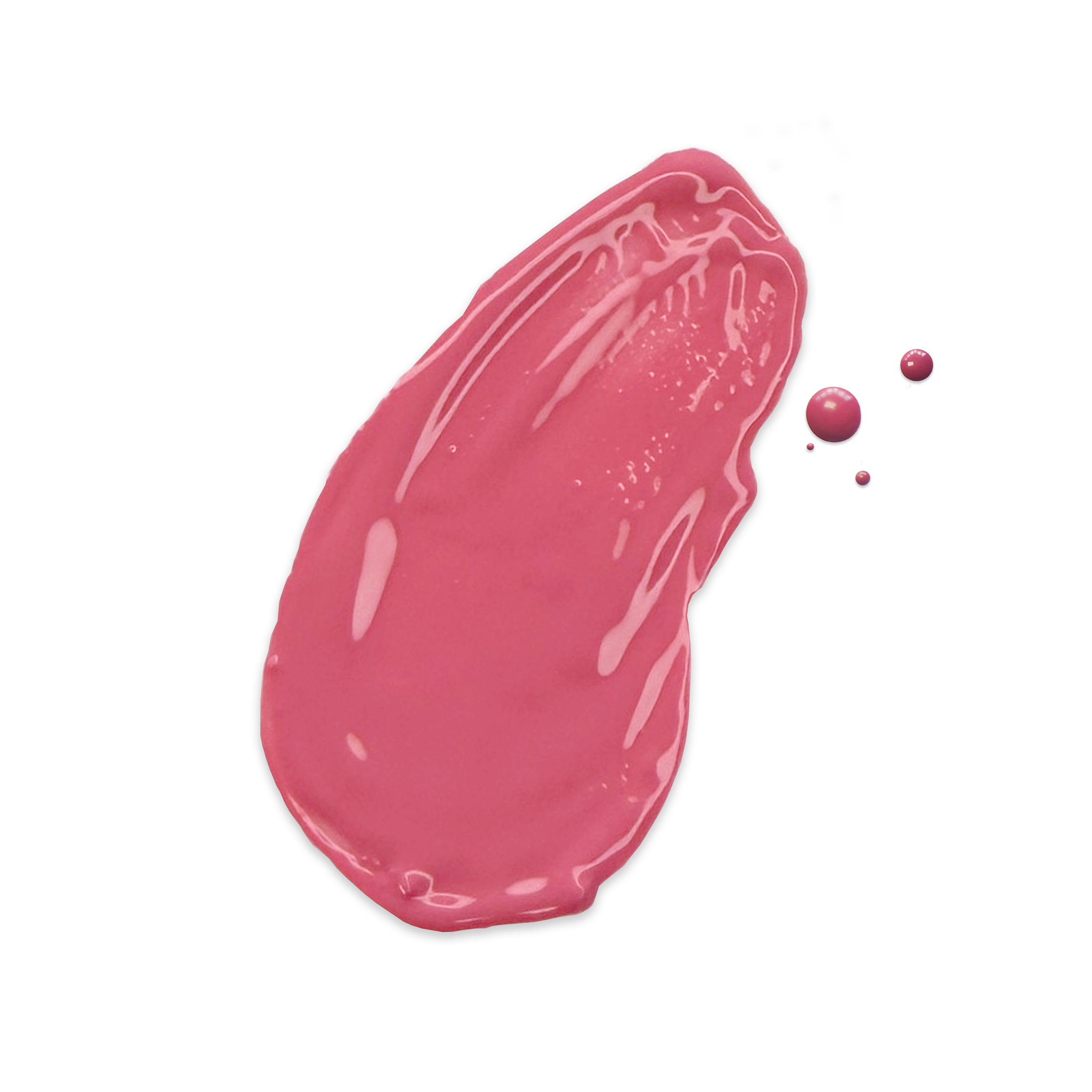 Pink lipstick swatch on a white background