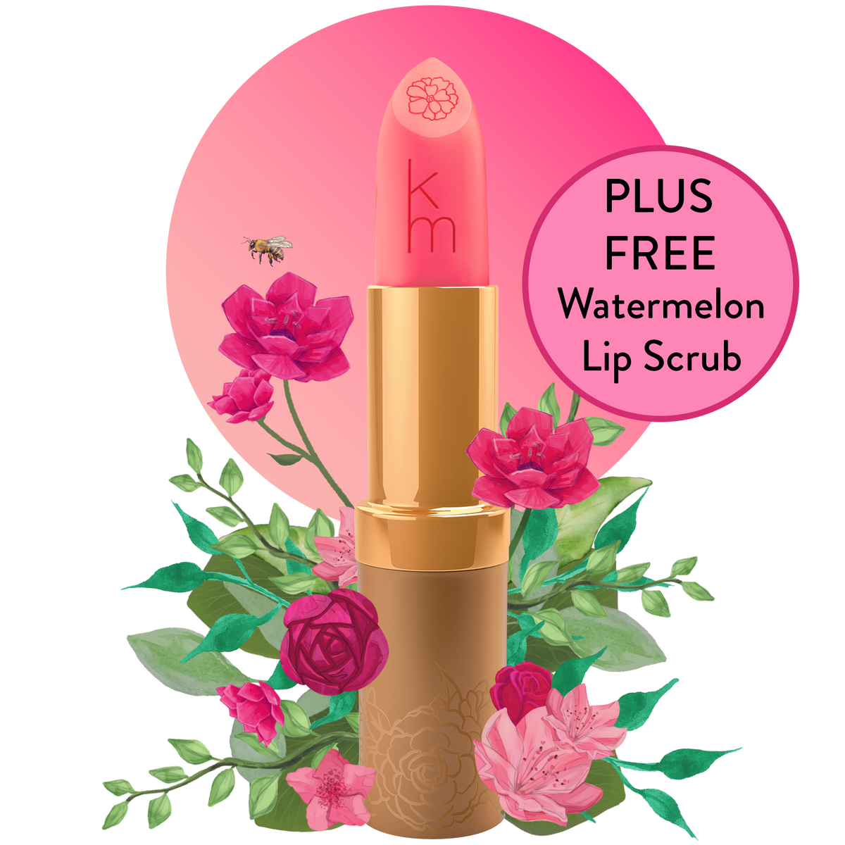 40 Rose Quartz - Magic Lip Stain + FREE Watermelon Scrub