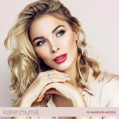model wearing 10 Magenta Moon - Natural Lipstick