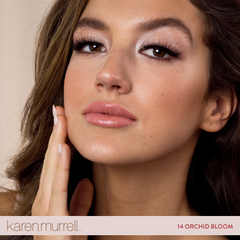 pink nude lipstick on a model 