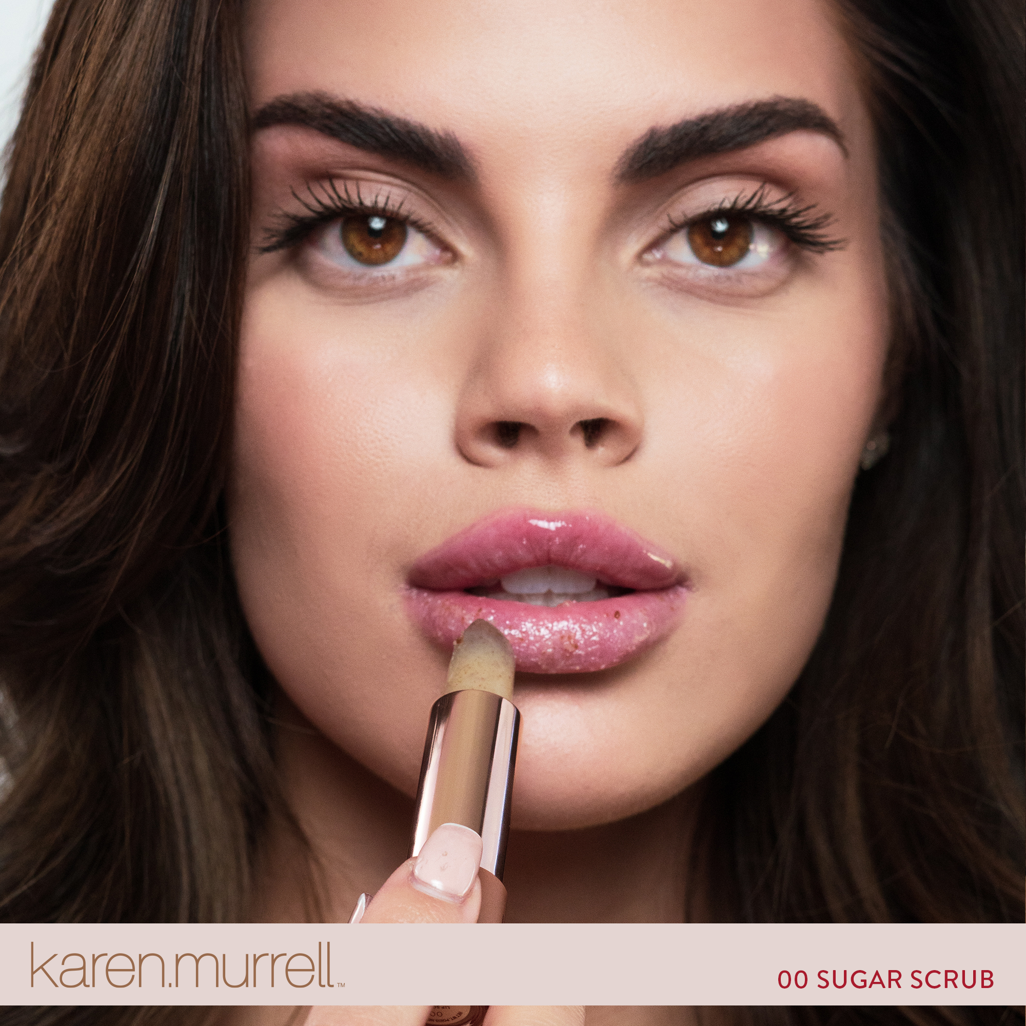 model wearing sugar lip scrub